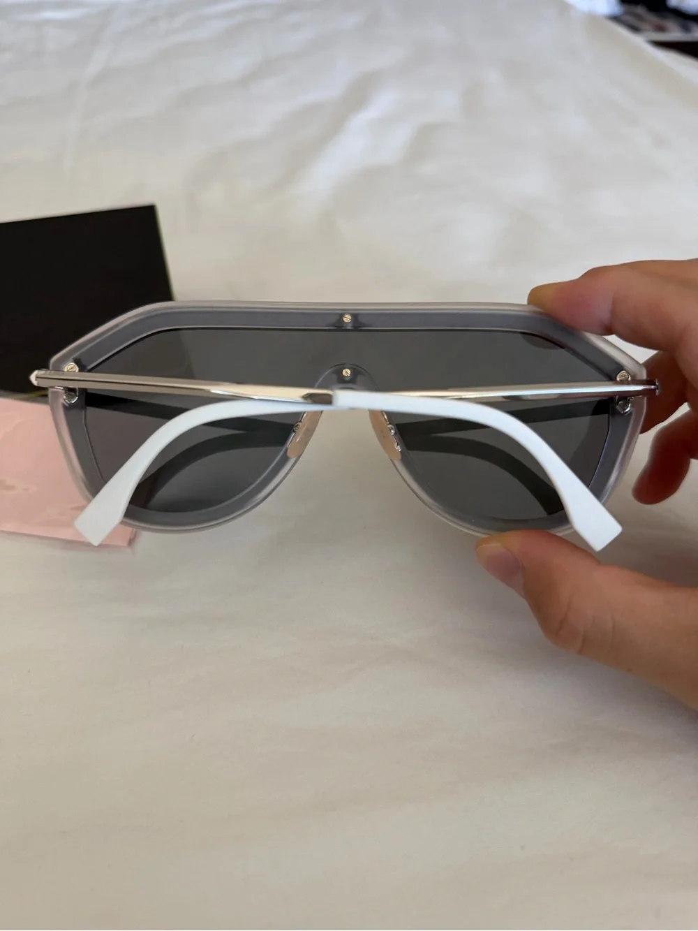 Fendi Gradient FF-Logo Shield Sunglasses